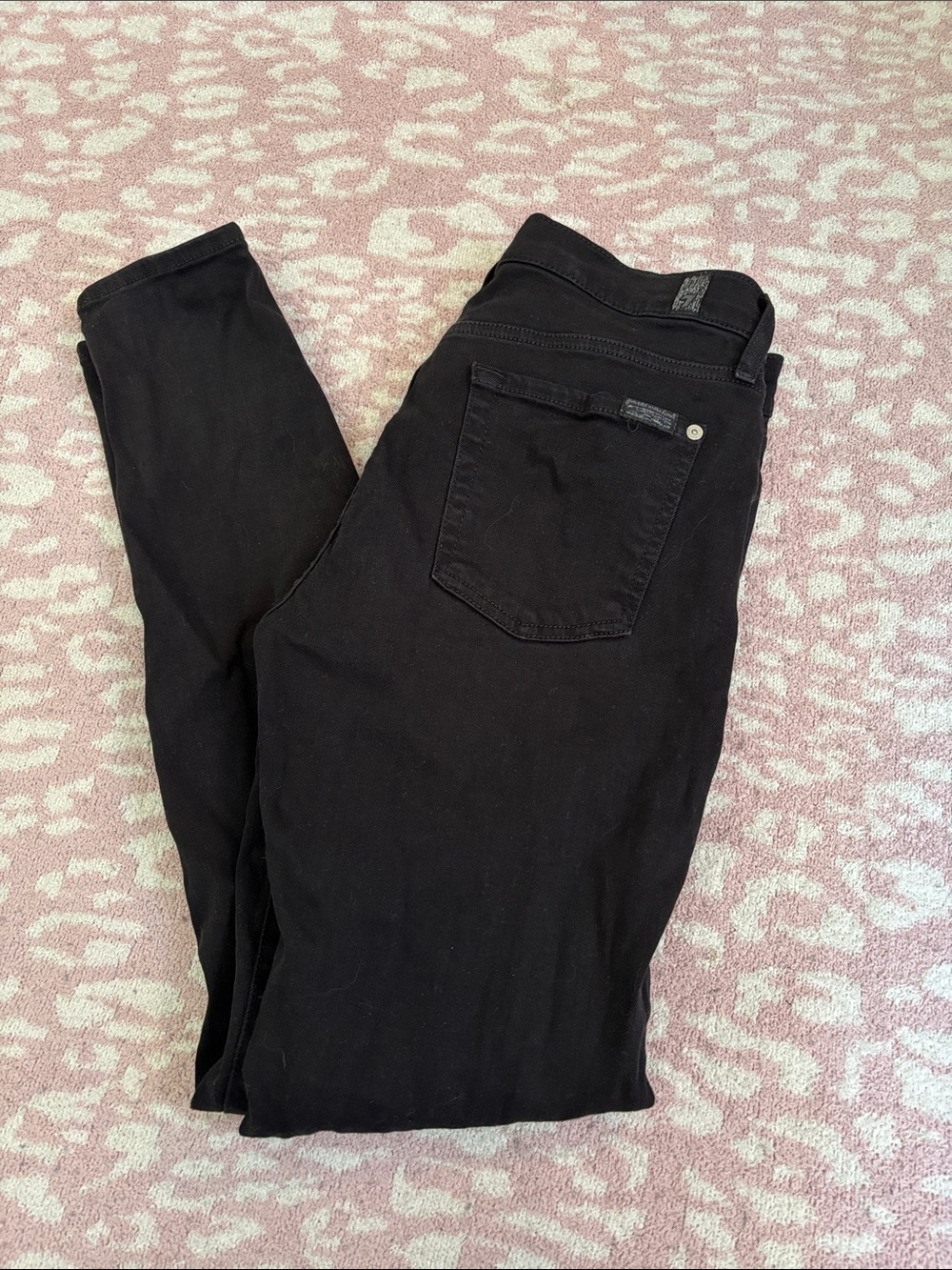 7 For All Mankind Black Skinny Jeans